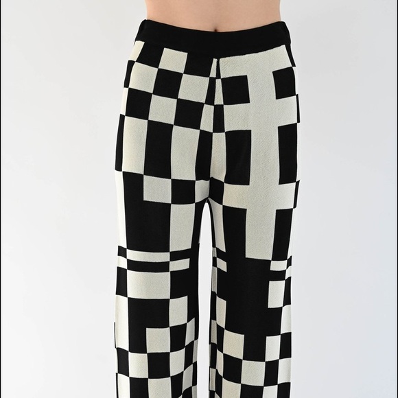 Paloma Wool Pants - Paloma Wool Puerto Pants Black White Checkered